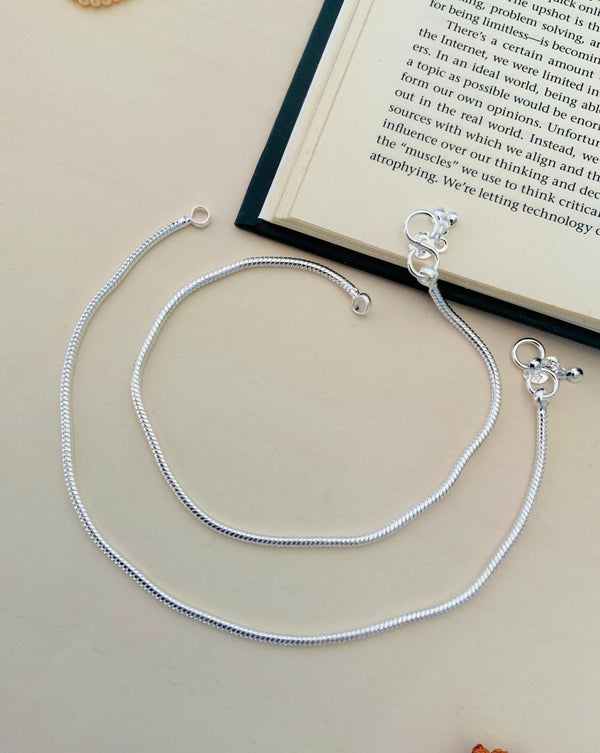 Traditional Shinny Silver Plated Anklet