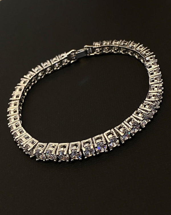 Sparkling High Quality Silver Cz Bracelet
