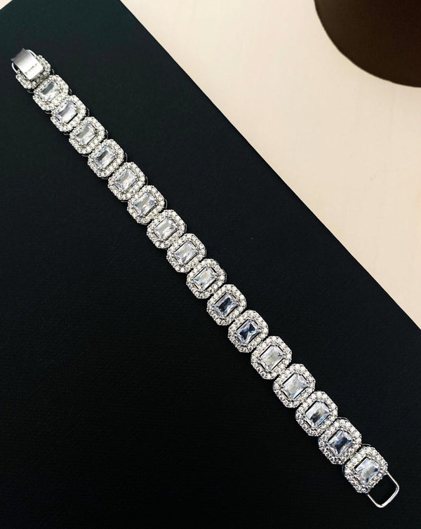 Statement High Quality Silver Cz Bracelets